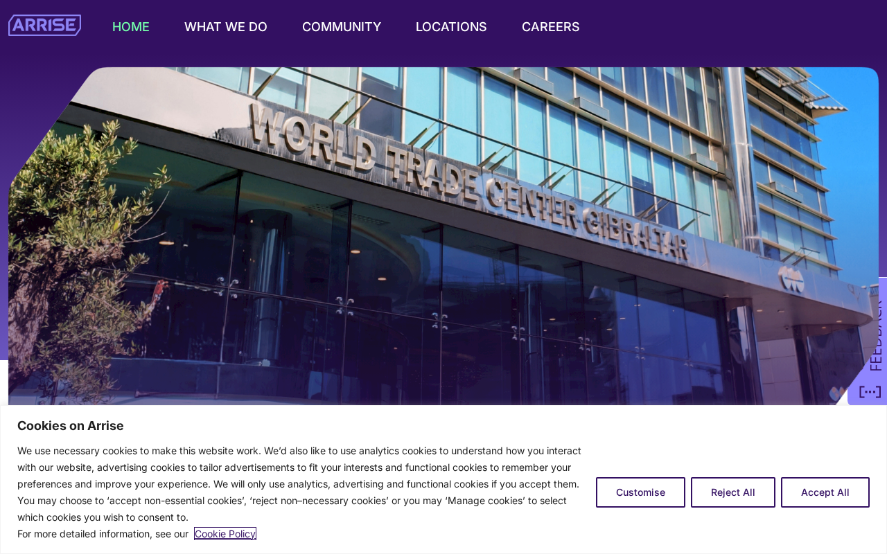 Screenshot of arrise.com