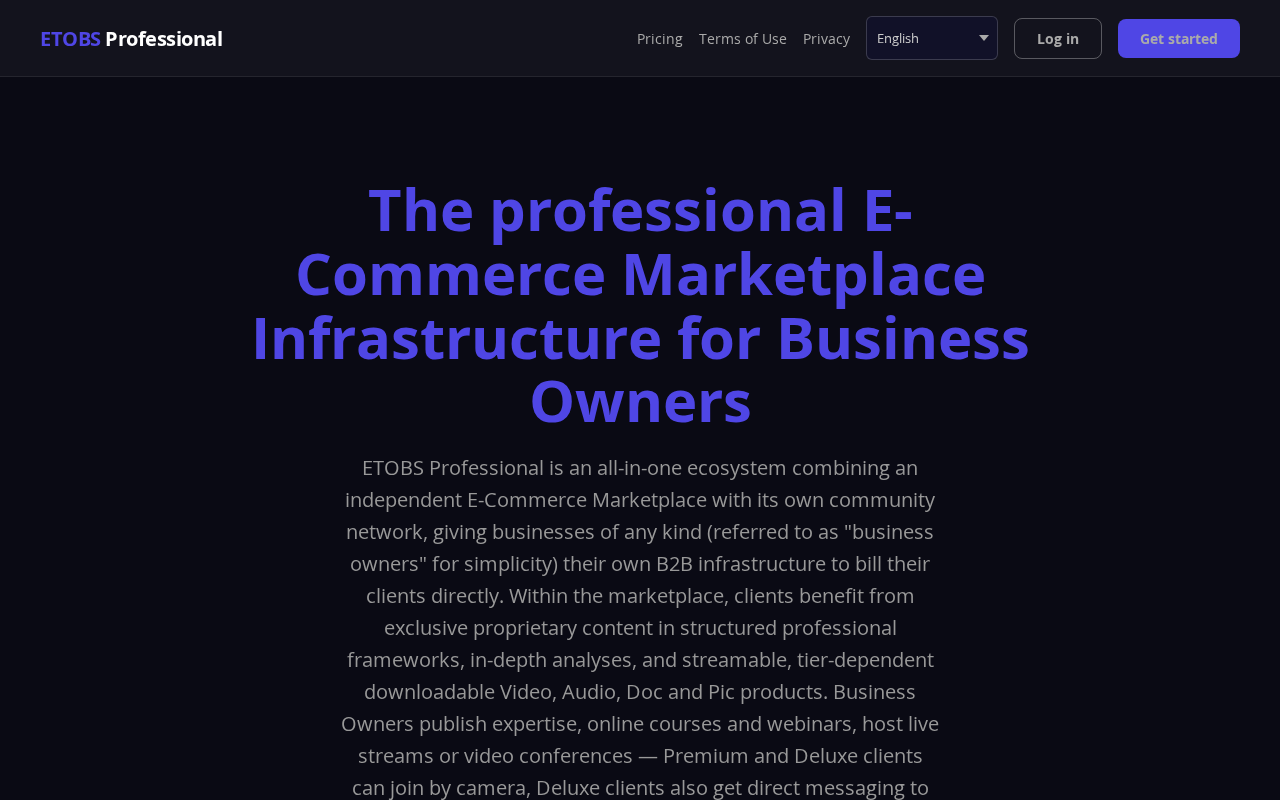Screenshot of etobsprofessional.com
