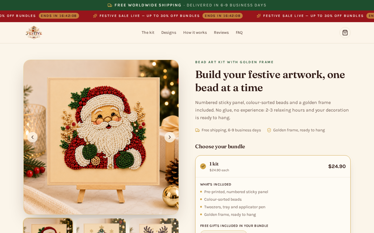 Screenshot of festiveframe.store