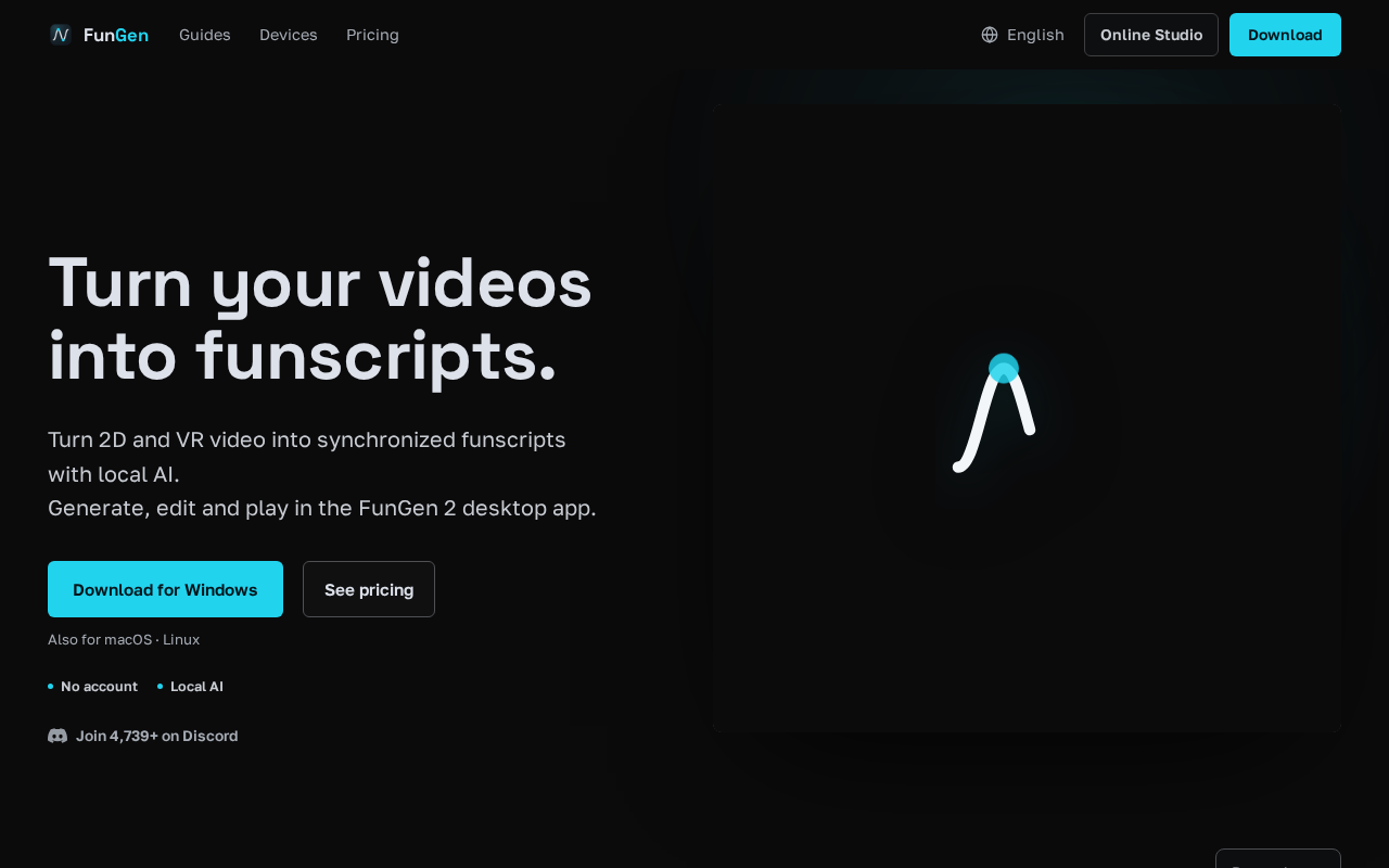 Screenshot of fungen.app