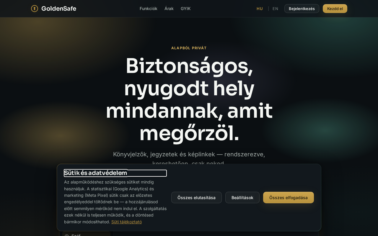 Screenshot of goldensafe.io