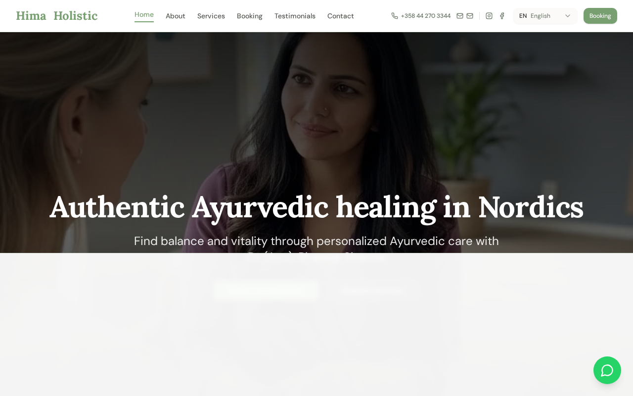 Screenshot of himaholistic.com