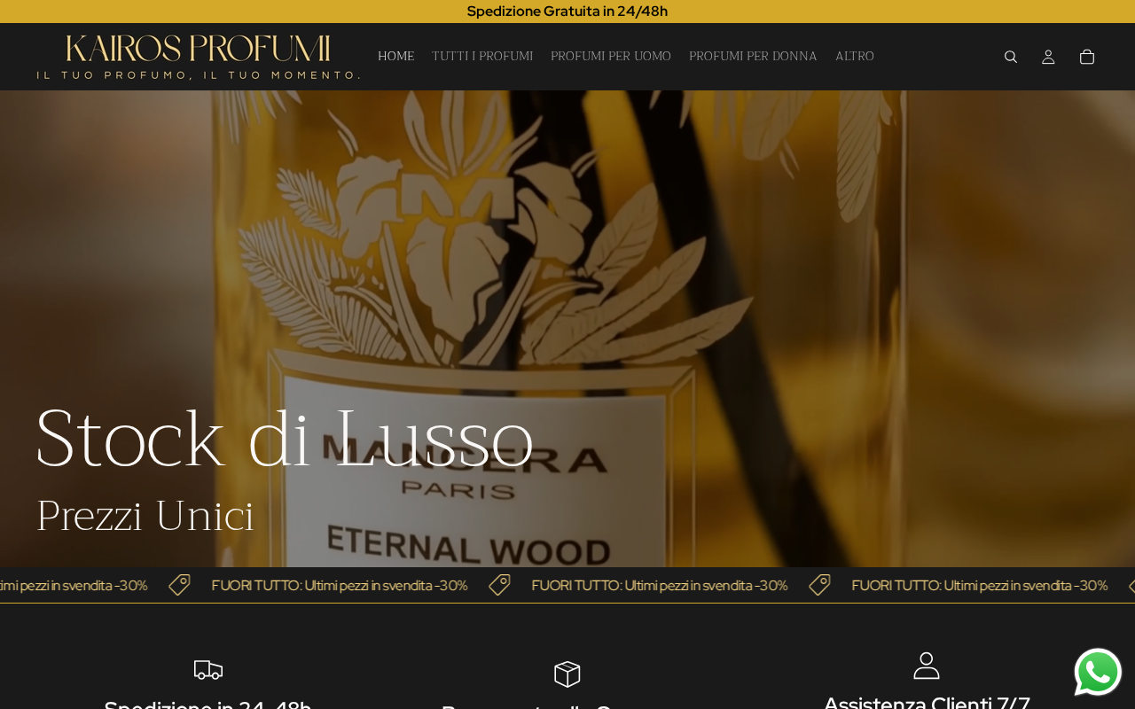 Screenshot of kairosprofumistore.it