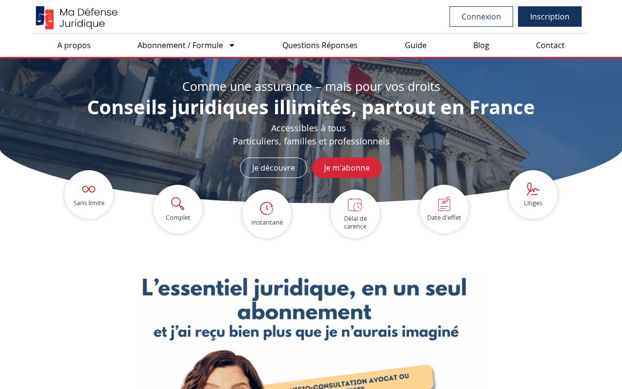 Screenshot of madefensejuridique.fr