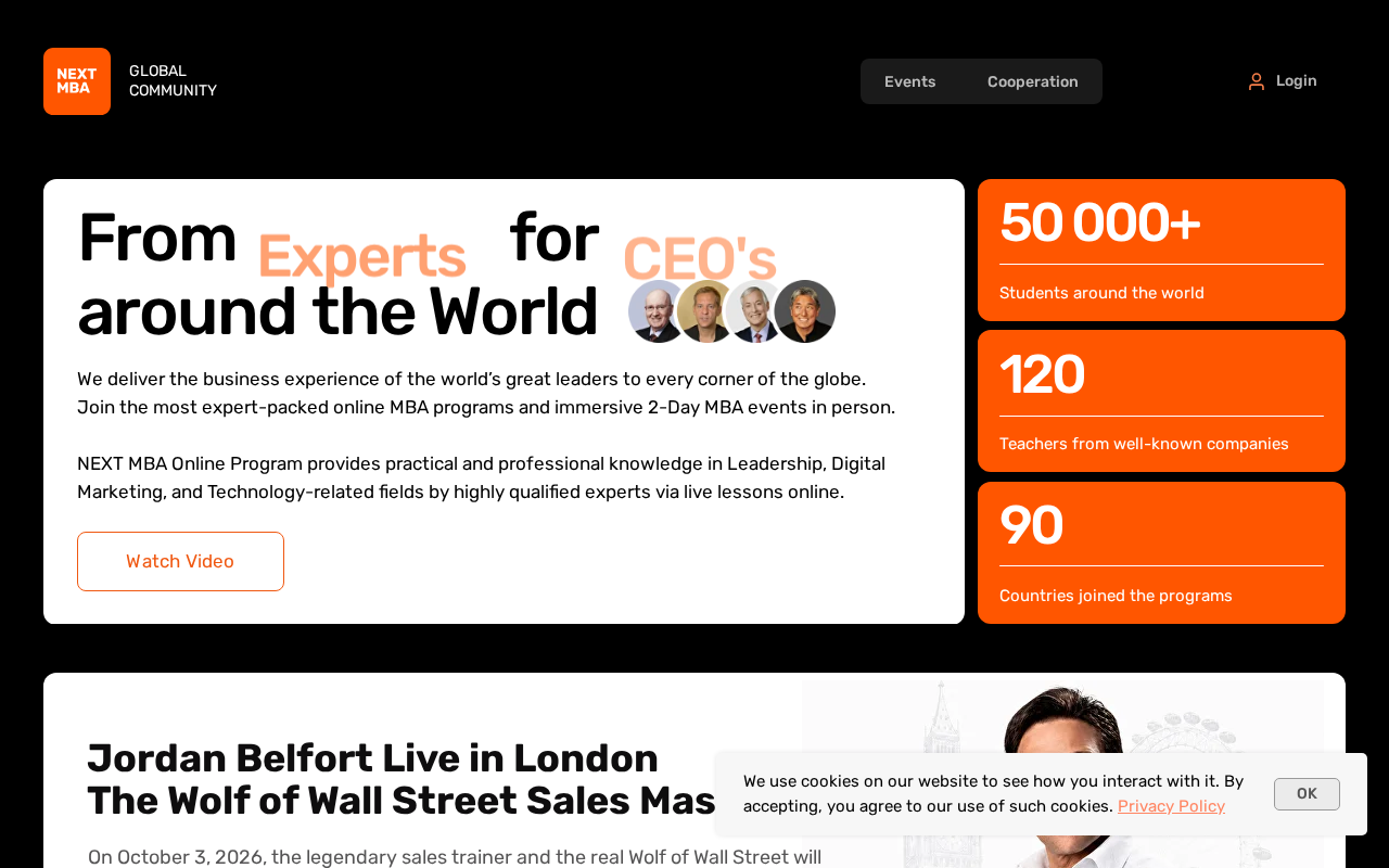 Screenshot of nextmba.com