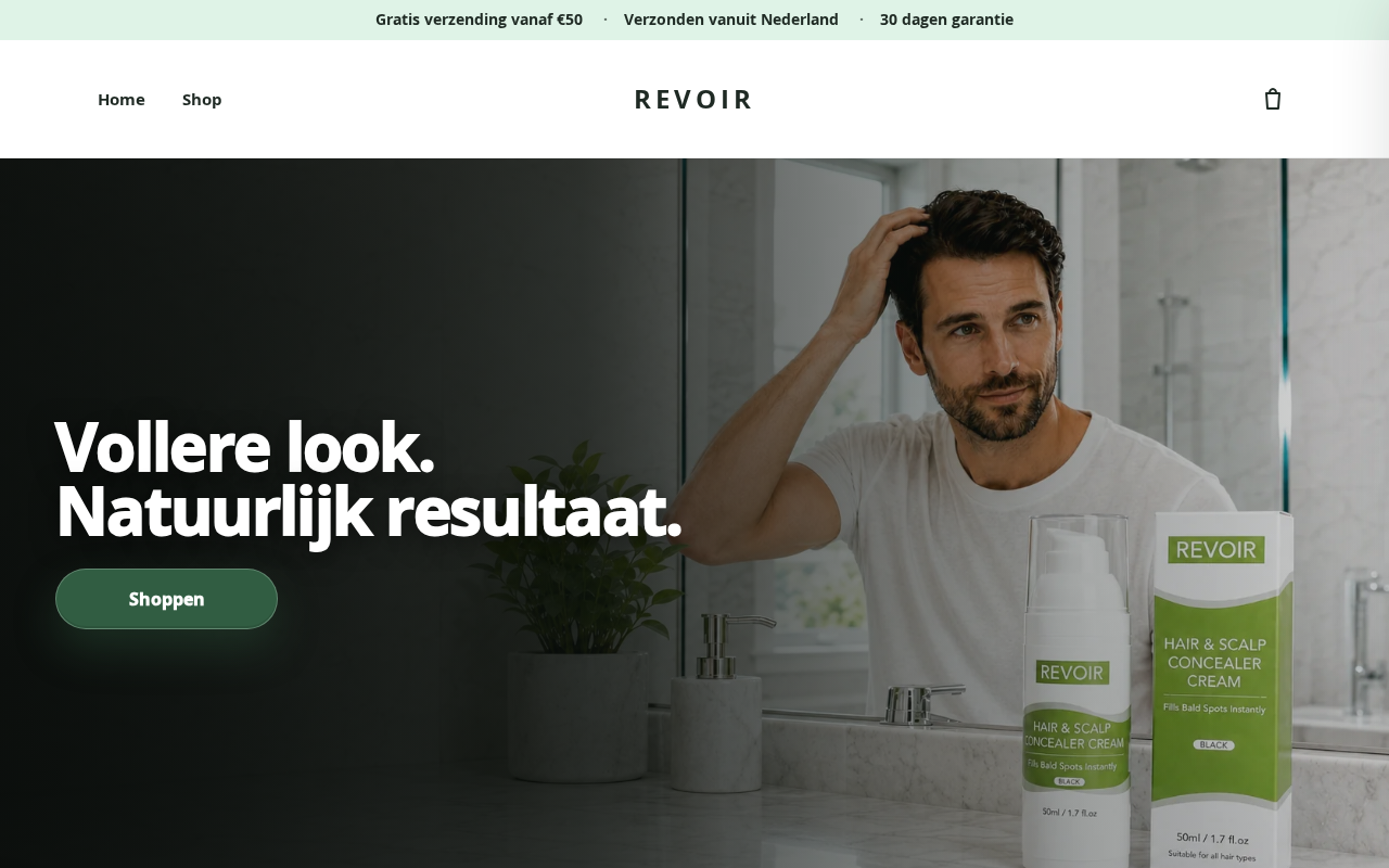 Screenshot of revoirhair.com