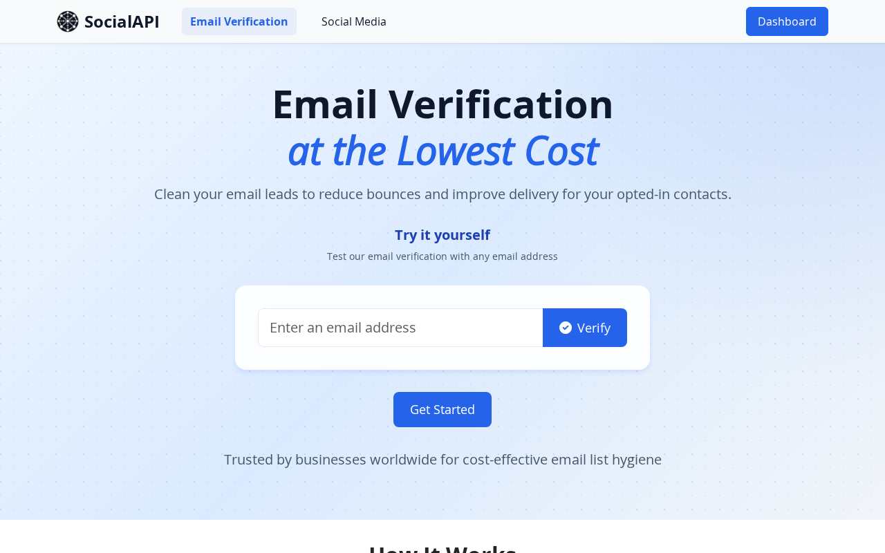 Screenshot of socialapi.io