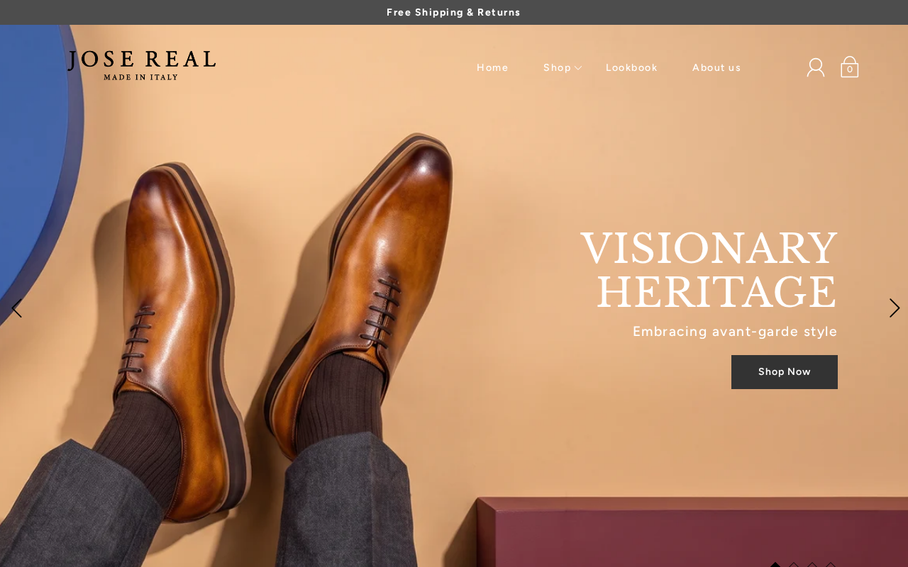 Screenshot of joserealshoes.com