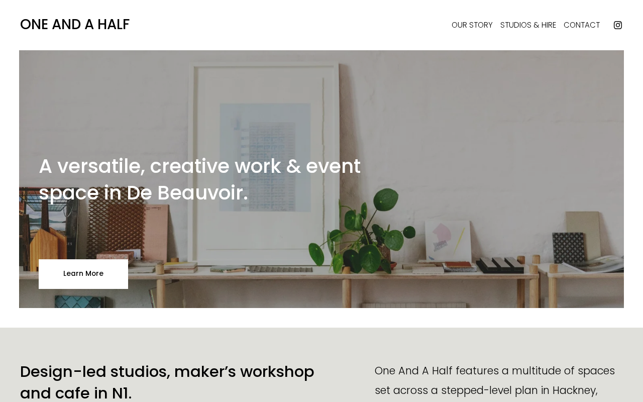 Screenshot of oneandahalf.org