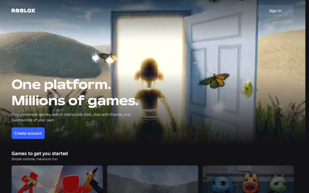 Screenshot of roblox.com